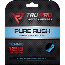 퓨어 러쉬 테니스 스트링폴리 팔 친화적 경쟁 선수를 위한, Ocean Blue, 15g (1.33mm) - 12.2m Set, 1개, 바다 블루