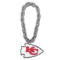 Aminco NFL 캔자스 시티 치프스 팀 팬 체인 실버, Aminco NFL 캔자스 시티 치프스 팀 팬 체인,