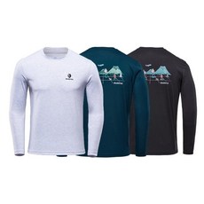 블랙야크 남여공용 M캠핑데이그래픽티L 긴팔 라운드 티셔츠 1BYTSW3904 IIS327 HZC868