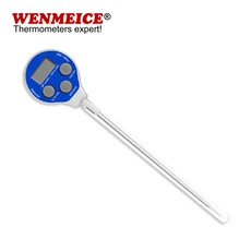 WENMEICE 방수 캔디 온도계 (냄비 클립 포함) – 디지털 요리/바베큐/고기/케이크/우유, 02 파란색
