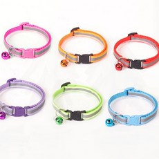 고양이 목걸이 반사 야간 안전 빛나는 사이즈 조절, yuna  04고양이목걸이-연두