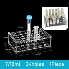 플라스틱 테스트 튜브 랙 원심 분리기 홀더 학교 실험실 장비, 한개옵션1, 15 7ml10ml24holes