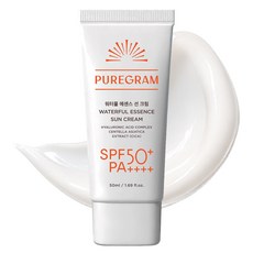 퓨어그램 워터풀 에센스 선크림 유기자차 SPF50+ PA++++ 눈시림 없는 백탁없는 수분 선세럼, 1개, 50ml