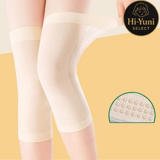 하이유니 [슬림핏] 울트라씬 말림방지 보온 쿨링 무릎 보호 토시, 1개, 베이지