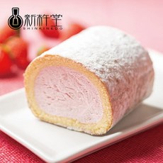 [신키네도] 일본 음식 디저트 생크림 가득 딸기 롤케이크 하프 175g, 1개