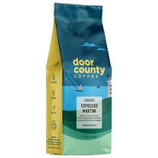 Door County Coffee 땅콩 버터 크런치 그라운드 커피 미디엄 로스트 283.5g10온스 백 100프로 특수 등급 1 아라비카 237472, 에스프레소 마티니, 1개