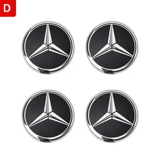 호환 4pcs 56mm 60mm 65mm 75mm 차량 휠 센터 허브 캡 스티커 배지 메르세데스 벤츠 A B C E 클래스 GLA GL, 02 60mm, 05 D
