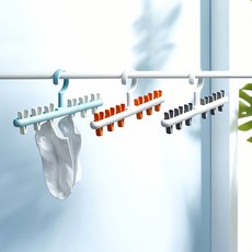양말 속옷 빨래집게 소품걸이 세트 언더웨어 클립 액세서리 후크, 오렌지