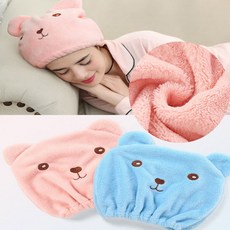 원터치 팻타월 보송보송 극세사 팻타월, 블루, 1개