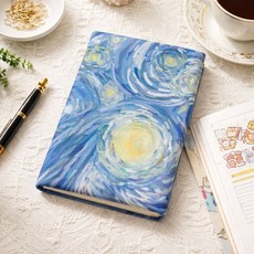 명화 감성 A5 패브릭 북커버 다이어리 책 커버, 1개, 혼합색상