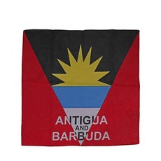 Motique Accessories 대형 면 반다나 - 푸에르토리코 국기 블랙 앤 화이트 인트 루시아 깃발 [호환], 앤티가 바부다