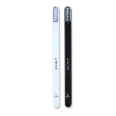 북유럽 매트 골드 도자기 욕실 액세서리 세트 비누 디스펜서/칫솔 홀더/텀블러/비누 접시 고급스러운 세척 세트, 2 pieces toothbrush