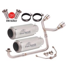 오토바이 배기 시스템 구멍 탈출 모토 머플러 전면 중간 링크 파이프, 1개, 3. Type D