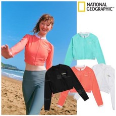 내셔널지오그래픽 N232WRG420 블랙 피치 민트 여성 집업 크롭 래쉬가드 여름 NLL769 DWE748