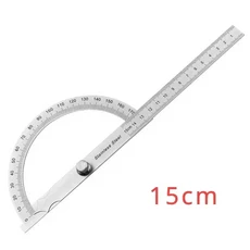 LUXIANZI 스테인레스 스틸 각도기 눈금자 목공 도구 측정 계량기 각도계 180 도 게이지, 03 B