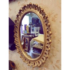 仿古雕花造型大掛鏡 維多利亞風格壁掛化妝鏡，精緻雕花，壁掛節省空間