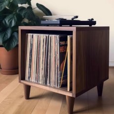 턴테이블 수납장 수납 레코드판 LP, 화이트 46x38x55(60장 수납가능)