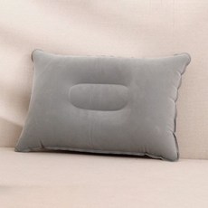 【BK.3C】輕巧攜帶型 充氣枕頭 可當 坐墊 腰靠 午睡枕, 灰色