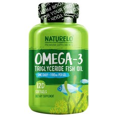 NATURELO Omega-3 甘油三酯魚油 1100 毫克軟膠囊無麩質, 1罐, 120顆