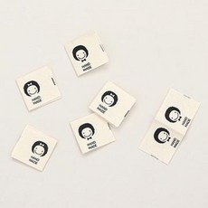 패션스타트 뽀글이 핸드메이드 끼움라벨 6개입, 멀티, 1개
