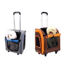 IBIYAYA 依比呀呀 新LISO後背平行寵物拉桿包 咖啡橘, 詳見包裝, 詳見包裝, 岩灰藍