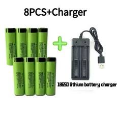 2024 돌출 100% USB 충전식 리튬 배터리 NCR18650 3.7V 3400mAh 34B USB 충전기 원래 배터리 셀 손전등, [03] 8PCS-CAR2