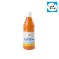 물에닦이는 물감 유아 페인트 주황색 0.5L 유아미술용품 액체물감 미술놀이