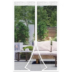 마그네틱 자동 닫힘 스크린 커튼 모기 해충 방지 가정용 환기 38x208.28cm 208., 1pc, A Type white
