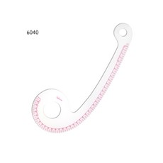 KEARING 다기능 프렌치 앤 힙 커브 자 패턴 마스터 목선 암홀 허리라인 커브 라인 패턴 제작 전문가용 재봉 드레스메이킹 도구, 1개, 6035