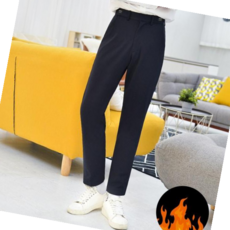 남자슬랙스 (허리조절) 기모 스판 네이비 교복바지 남자