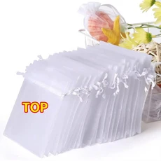 50-300개 과일 보호망 포도 조류 방지 정원망 식물 채소, 03 White, 02 10x15cm (50Pcs)