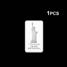 기념주화 자유의 금괴 수집용 골드 바 원 트로이 온스 100 밀 999 파인 실버 조각상 1 20 개, 1 pcs silver, KR Mainland