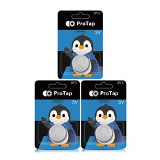ProTap 대용량 리튬 코인건전지 CR2450, 3개, 1개입