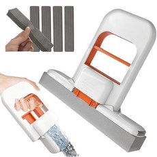 미니 모프 교체 스펀지 5개 포함 스폰지 모프 초소형 핸디 한 손으로 짤 수 있다 흡수 탁상 결로 제거 차량 내부 청소 창문 닦기 컴팩트 수납 경량