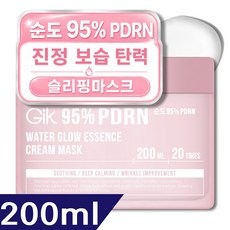 GIK 피디알엔 고기능 워터 글로우 수분 진정 모이스처 영양 워시오프 크림 마스크 팩, 1개, 200ml