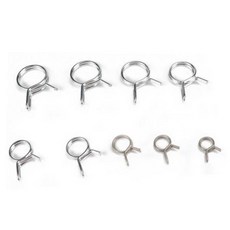 오토바이 연료 라인 호스 와이어에 대 한 20Pcs 스테인레스 스프링 튜브 클램프 더블, 04 M9 white zinc plated