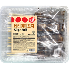 바이오푸드몰_식자재왕 데리야끼 닭꼬치 (개당 50g) 1kg, 2개
