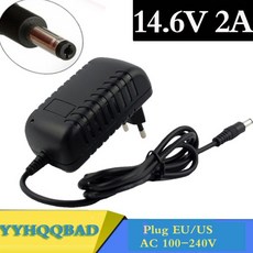 14.6V 스마트 지능형 충전기 2A 4S 12.8V LiFe LiFePO4 배터리 팩 EU/US/AU/UK 플러그, 1개, 2) EU