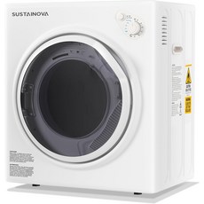 엘레본 800W 휴대용 의류 건조기 2.6 cu.ft 세탁용 전기 건조기 아파트 Rvs 기숙사 작은 공간용 소형 흰색, 3.5 C.F. Black/White