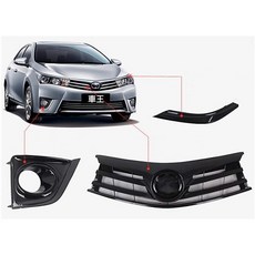 【車王汽車精品百貨】豐田 TOYOTA ALTIS 11代 黑武士 曜夜版 亮黑 前霧燈框 大燈眉 水箱罩 中網框, 1個