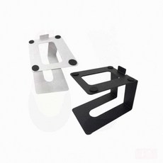 데스크 철제 스피커거치대 블랙 책상위 피씨방 음향 스탠드, 화이트