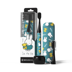 Miffy 미피 MIPOW BRUSH GO i4 울트라 슬림 음파 | 여행용 | 브러시 헤드 2개 포함 | 슬림하고 가벼운 전동칫솔, 1개, BLUE, CI-900S-MIF-EB