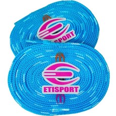 ETISPORT 전문 플랫 끈 한 쌍 하키 아이스 부츠 바퀴 달린 라인. 저항성. 길이 3m - 118인치 파란색 174015, 하늘색