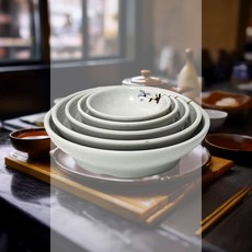 멜라민 원형 반찬 그릇 분식 한정식 종지 접시 업소 식당, 도라지 샤링한식구프 SJ-5014-1