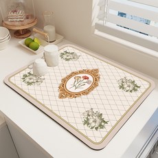 GUDU 주방 규조토 드라잉매트 40*50cm 규조트 설거지 건조 흡수 건조대 식기건조, C, 1개