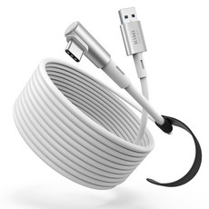 VR 링크케이블 키위 슈퍼스피드 5M 메타 오큘러스 퀘스트 2 3 악세사리, 화이트 5m, 1개