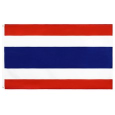 태국국기 Thailand flag 타일랜드 아시아 동남아시아 국기 인테리어 소품 용품, 150x90cm, 1개