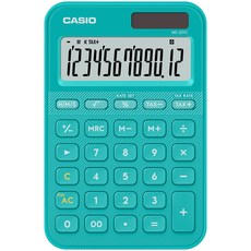 카시오 컬러 전자계산기 MS-20YC, 1개, (카시오 정품 계산기)터콰이즈 청록