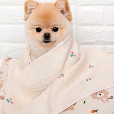 해피앤퍼피 시원한 강아지이불 20가지 디자인 강아지 고양이 여름 인견블랭킷 오가닉블랭킷 낮잠이불 담요, 체리(거즈)