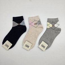 닥스 여성 아가일 3족 양말 선물세트 26411